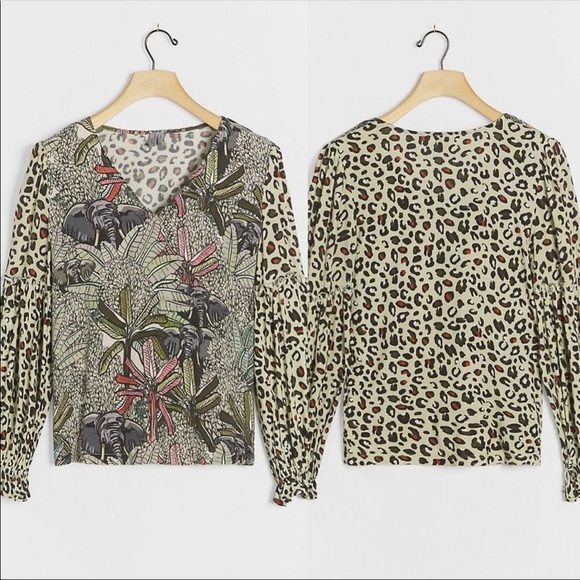 Anthropologie blnk sibleyblouse new size sm